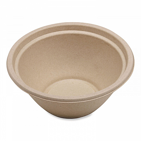 Fiber Bowls, 32 oz, 7.4 x 7.4 x 3.2, Natural, Paper, 500/Carton (BOSCU32LFP)