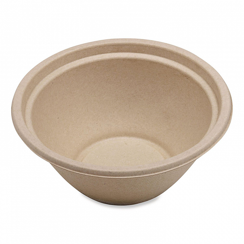 Fiber Bowls, 32 oz, 7.4 x 7.4 x 3.2, Natural, Paper, 500/Carton (BOSCU32LFP)