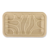 Fiber Meat and Produce Trays, 4.8 x 8.3 x 0.7, Natural, Paper, 500/Carton (TRSC17SLFS)