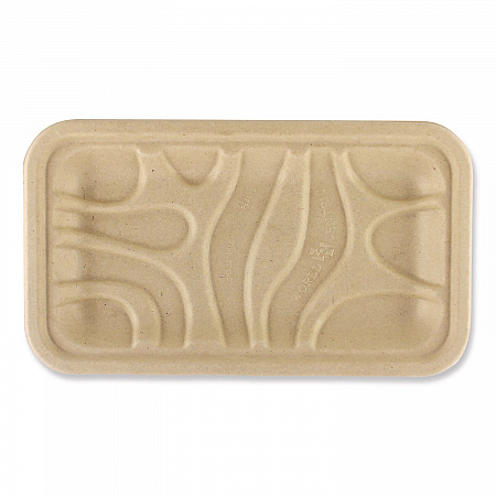 Fiber Meat and Produce Trays, 4.8 x 8.3 x 0.7, Natural, Paper, 500/Carton (TRSC17SLFS)