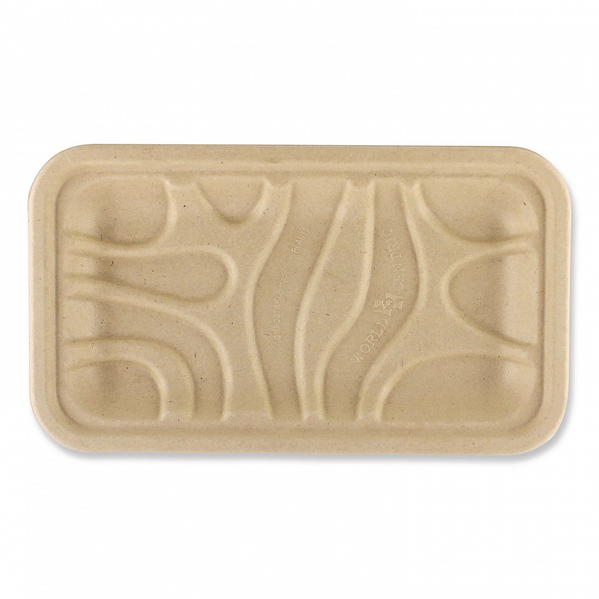 Fiber Meat and Produce Trays, 4.8 x 8.3 x 0.7, Natural, Paper, 500/Carton (TRSC17SLFS)