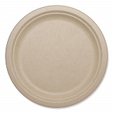 Fiber Plates, Paper, 10.1" dia, Natural, 800/Carton (PLSCU10LFP)