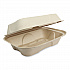 Fiber Hinged Takeout Containers, Hoagie Box, 9.2 x 6.4 x 3.1, Natural, Paper, 500/Carton (TOSCUHBLFP)