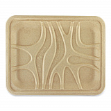 Fiber Meat and Produce Trays, 7.1 x 9.1 x 0.7, Natural, Paper, 500/Carton (TRSC4SLFS)