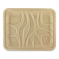Fiber Meat and Produce Trays, 7.1 x 9.1 x 0.7, Natural, Paper, 500/Carton (TRSC4SLFS)