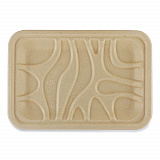Fiber Meat and Produce Trays, 5.7 x 8.2 x 0.6, Natural, Paper, 500/Carton (TRSC2SLFS)
