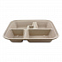 Fiber Containers, Bento Box, 5 Compartments, 12 x 9.5 x 2, Natural, Paper, 300/Carton (TRSCBBLFS)
