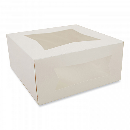 Bakery Boxes, 9 x 9 x 4, White, Paper, 150/Carton (24293)