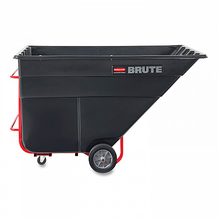 1.5 cu yd BRUTE Rotomolded Tilt Truck, 1,200 lb Capacity, Black (1025BLA)