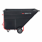 2.5 cu yd BRUTE Rotomolded Tilt Truck, 2,300 lb Capacity, Black (1046BLA)