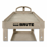 BRUTE Heavy-Duty Utility Cart with Lipped Shelves, Plastic, 2 Shelves, 500 lb Capacity, 25.9" x 45.2" x 32.2", Beige (452088BG)