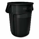Brute Container, 55 gal, Resin, Black, 3/Carton (17797393)