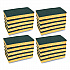 Medium-Duty Scrubbing Sponge, Individually Wrapped, 3.6 x 6.1, 0.75