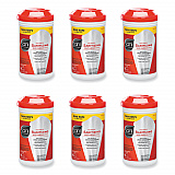No-Rinse Sanitizing Multi-Surface Wipes, Unscented, White, 95/Container, 6/Carton (P56784)