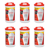 No-Rinse Sanitizing Multi-Surface Wipes, Unscented, White, 95/Container, 6/Carton (P56784)