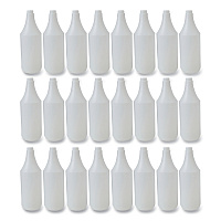 Embossed Plastic Spray Bottle, 32 oz, Clear, 24/Carton (00032)