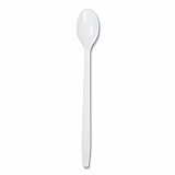 Soda Spoon, Mediumweight, Plastic, 7.87", White, 1,000/Carton (P2303W)