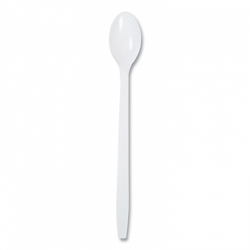 Soda Spoon, Mediumweight, Plastic, 7.87", White, 1,000/Carton (P2303W)
