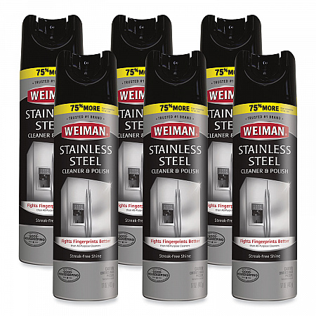 Stainless Steel Cleaner and Polish, 17 oz Aerosol Spray, 6/Carton (49CT)