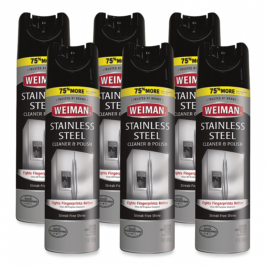 Stainless Steel Cleaner and Polish, 17 oz Aerosol Spray, 6/Carton (49CT)