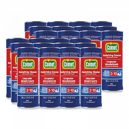 Deodorizing Cleanser with Bleach, Powder, 21 oz Canister, 24/Carton (32987CT)