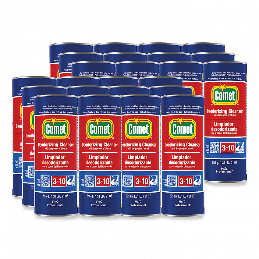 Deodorizing Cleanser with Bleach, Powder, 21 oz Canister, 24/Carton (32987CT)