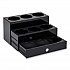 Mind Reader Foundation Collection 9-Compartment Nested Syrup Countertop Bottle Organizer, 12.5 x 5 x 7, Black (SYRUPH9BLK)