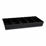 Anchor Collection 5-Compartment Snack Organizer, 12 x 24 x 3.25, Black (SNACKORGTBLK)