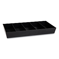 Anchor Collection 5-Compartment Snack Organizer, 12 x 24 x 3.25, Black (SNACKORGTBLK)