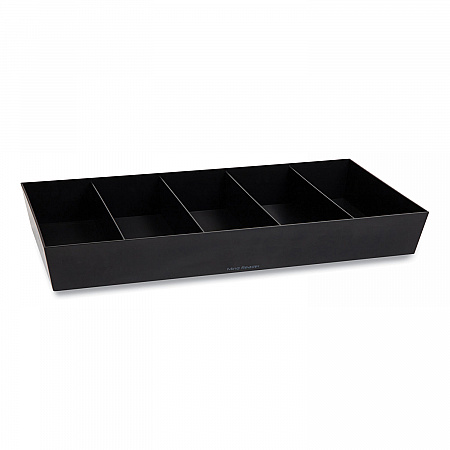 Anchor Collection 5-Compartment Snack Organizer, 12 x 24 x 3.25, Black (SNACKORGTBLK)