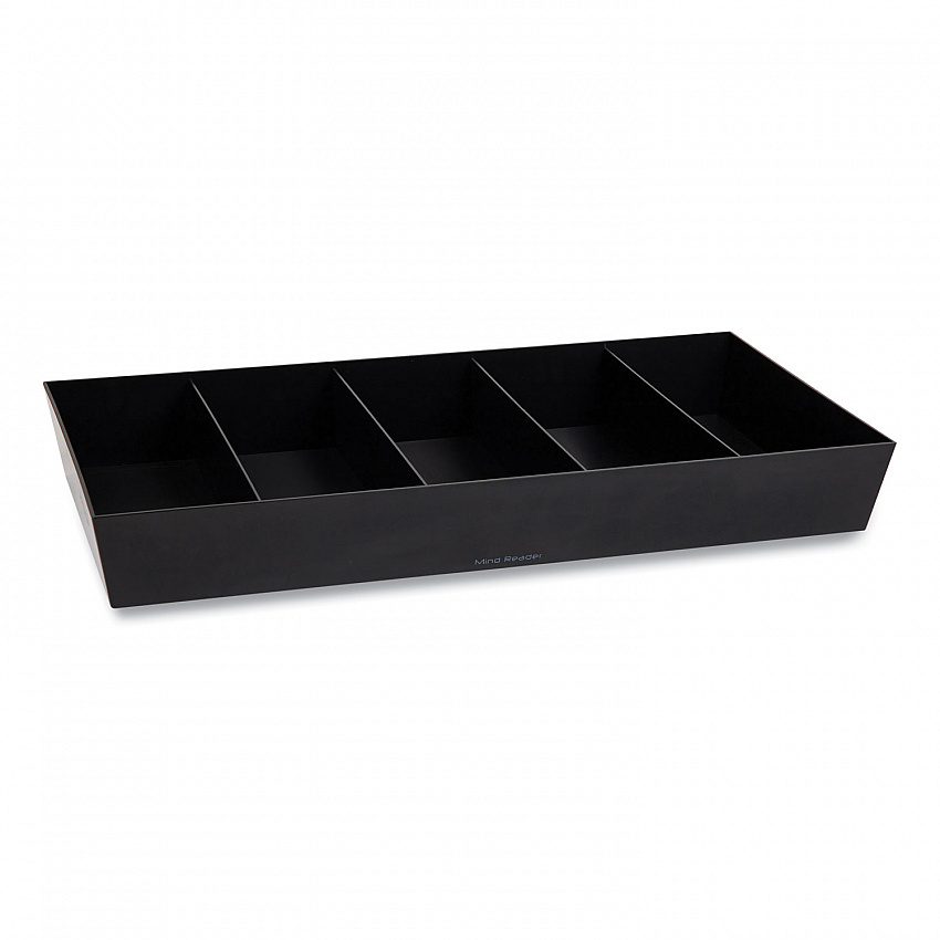 Anchor Collection 5-Compartment Snack Organizer, 12 x 24 x 3.25, Black (SNACKORGTBLK)