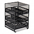 Network Collection 5-Compartment Tea Countertop Organizer, 6.75 x 7 x 10, Black (MMTDR5BLK)