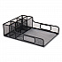 Network Collection Utensil, Napkin and Plate Countertop Organizer, 11.5 x 14.75 x 5.5, Metal, Black (PSNAMESHBLK)