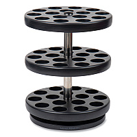 Anchor Collection 3-Tier Single Serve Pod Carousel Countertop Organizer, 9.5 x 9.5 x 11.75, Black (PODSUS45BLK)