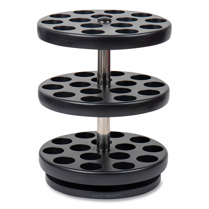 Anchor Collection 3-Tier Single Serve Pod Carousel Countertop Organizer, 9.5 x 9.5 x 11.75, Black (PODSUS45BLK)