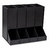 Anchor Collection 4-Compartment Single Serve Pod Countertop Dispenser, 14.25 x 9 x 12.15, Black (CPODBKBLK)