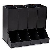 Anchor Collection 4-Compartment Single Serve Pod Countertop Dispenser, 14.25 x 9 x 12.15, Black (CPODBKBLK)