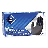 ProGuard Powder Free Nitrile Gloves, Powder-Free, Large, 3.5 mil Thick, 9.65" Long, Black, 100/Box, 10 Boxes/Carton (GNPRLGBK)