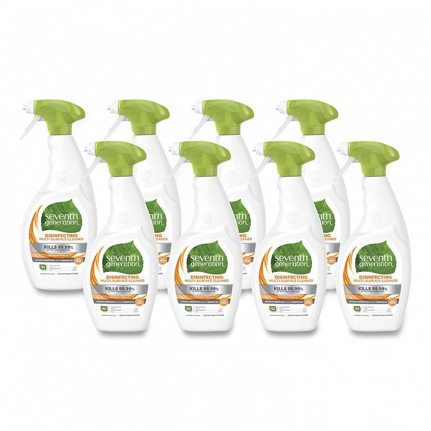 Botanical Disinfecting Multi-Surface Cleaner, Lemongrass Citrus Scent, 26 oz Spray Bottle, 8/Carton (22810CT)