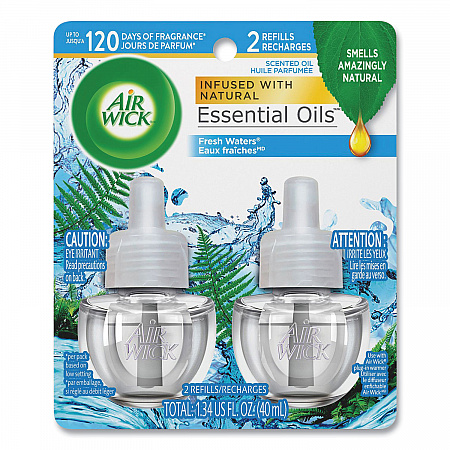 Scented Oil Refill, Fresh Waters, 0.67 oz, 2/Pack (79717PK)
