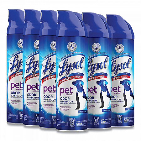 Disinfectant Spray II Pet Odor Eliminator, Fresh Scent, 15 oz Aerosol Spray, 12/Carton (99804CT)