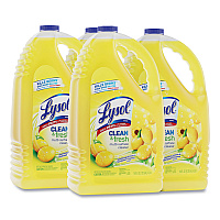 Clean and Fresh Multi-Surface Disinfectant Cleaner, Sparkling Lemon and Sunflower Essence, 144 oz Bottle, 4/Carton (77617)