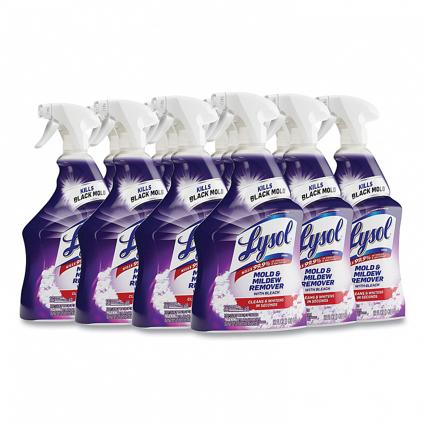 Mold and Mildew Remover with Bleach, Unscented, 32 oz Spray Bottle, 12/Carton (78915)