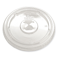 Greenware Cold Drink Lids, X-Slot, Fits 12 oz to 20 oz Cold Cups, Plastic, Clear, 1,000/Carton (LKC1220FX)