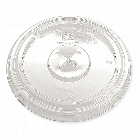 Greenware Cold Drink Lids, X-Slot, Fits 12 oz to 20 oz Cold Cups, Plastic, Clear, 1,000/Carton (LKC1220FX)