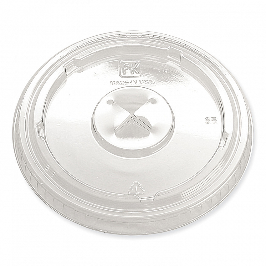Greenware Cold Drink Lids, X-Slot, Fits 12 oz to 20 oz Cold Cups, Plastic, Clear, 1,000/Carton (LKC1220FX)
