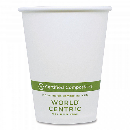 Paper Hot Cups, 8 oz, White, 1,000/Carton (CUPA8)