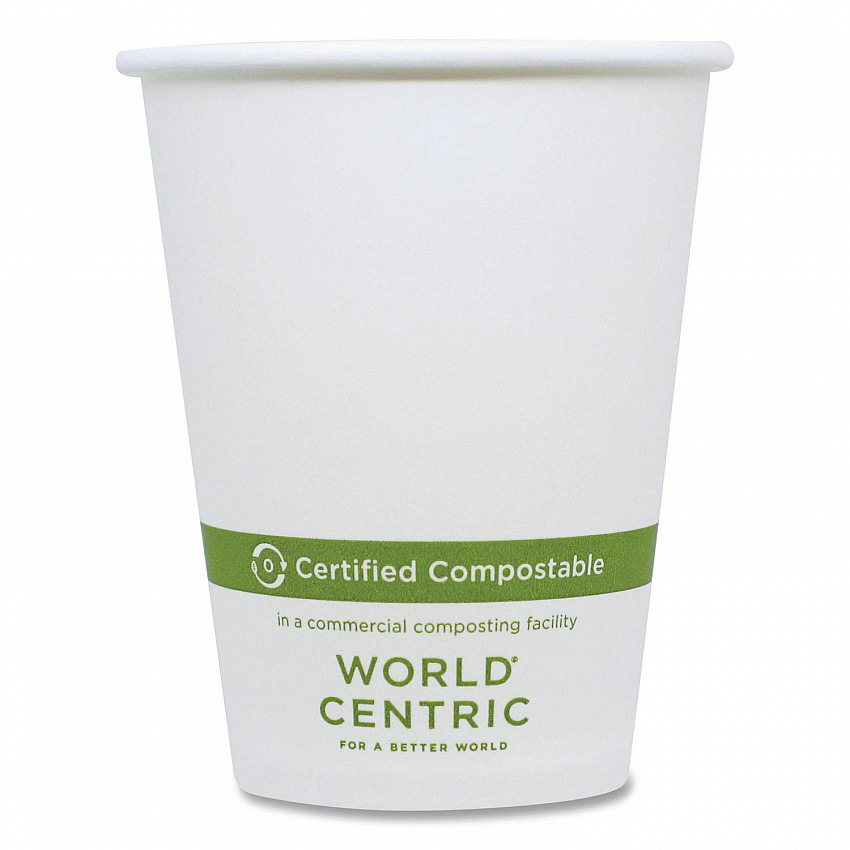 Paper Hot Cups, 8 oz, White, 1,000/Carton (CUPA8)
