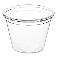 PLA Clear Cold Cups, 1oz, Plastic, Clear, 3,000/Carton (CPCS1S)