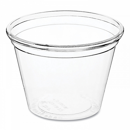 PLA Clear Cold Cups, 1oz, Plastic, Clear, 3,000/Carton (CPCS1S)
